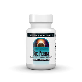 Source Naturals BioPerine 10 mg 120 comprimés - vue de face