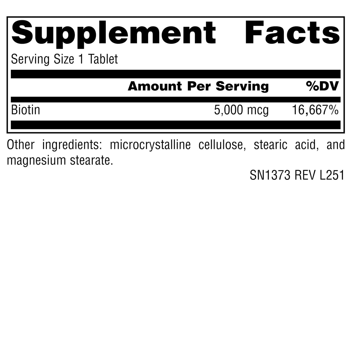 Source Naturals Biotine 5 000 mcg comprimé avec emballage