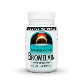 Source Naturals Bromélaïne 500 mg 60 capsules vue de face