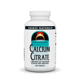 Source Naturals Calcium Citrate 1000 mg 180 comprimés - vue avant