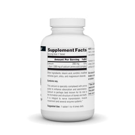 Source Naturals Calcium Complexe Amino Acides 250 Comprimés - côté de l'emballage