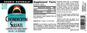 Source Naturals Chondroitin Sulfate capsule in hand