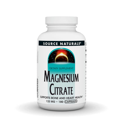 Source Naturals Citrate de Magnésium 133 mg flacon de 180 capsules
