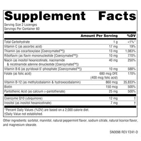 Source Naturals Coenzymate B Complex, comprimés à dissoudre en gros plan