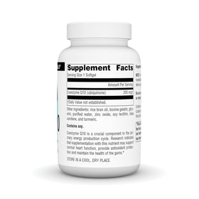 Source Naturals Coenzyme Q10 200 mg gélules souples arrière