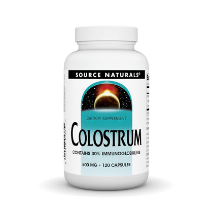 Source Naturals Colostrum 500 mg 120 Capsules vue de face