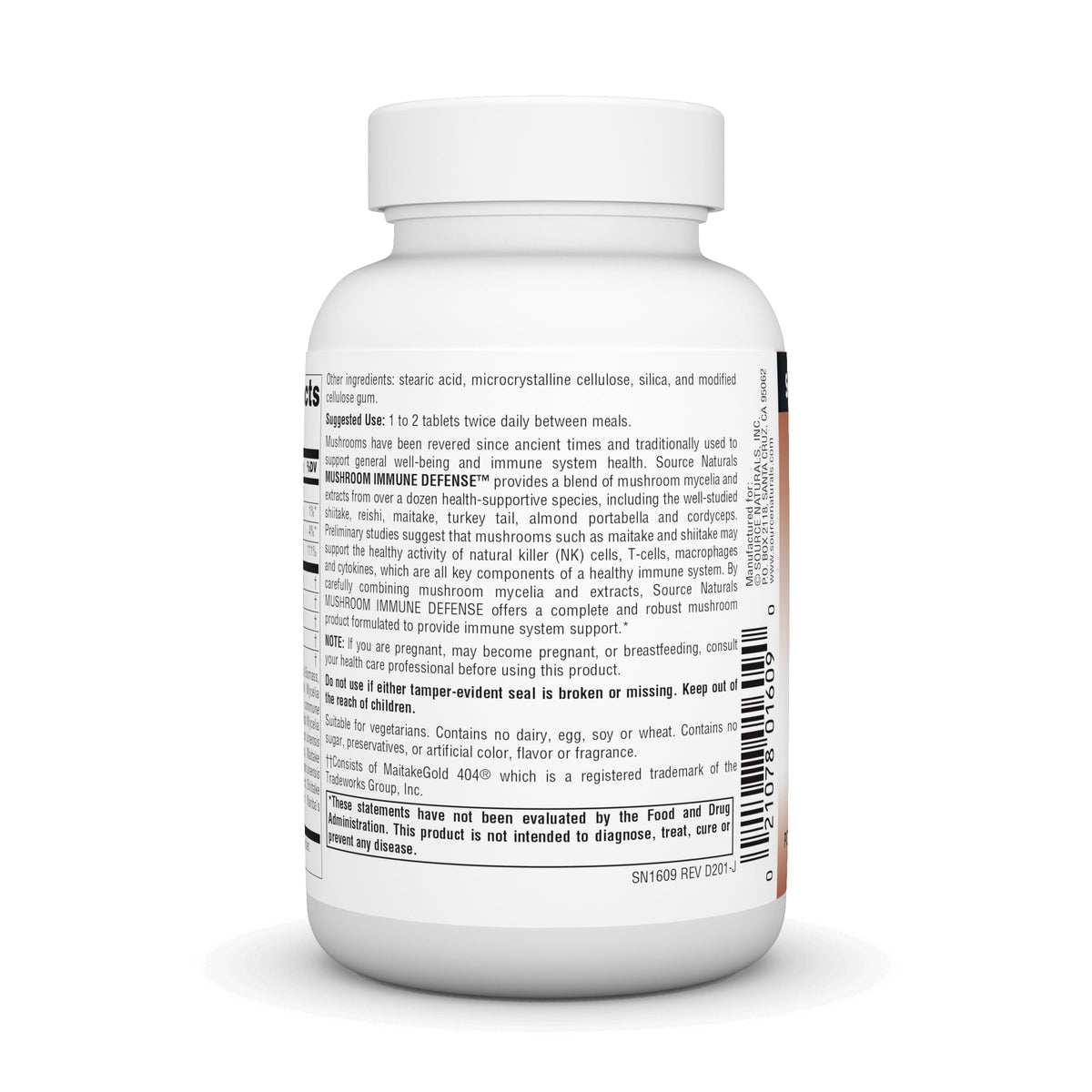 Source Naturals Complément Alimentaire Champignons comprimés sur une surface