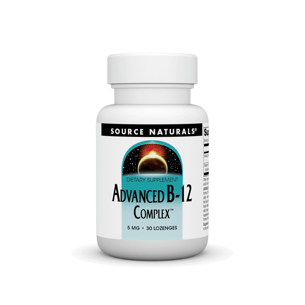 Source Naturals Complexe Avancé B-12 5 MG boîte avant vue