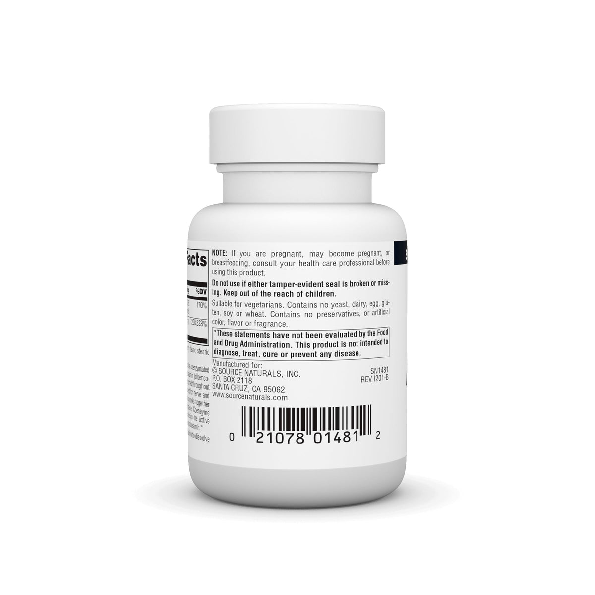 Source Naturals Complexe B-12 Avancé 5 mg, comprimé de près