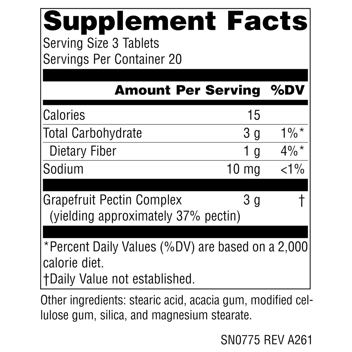 Source Naturals Complexe de Pectine de Pamplemousse 1000 mg - comprimés
