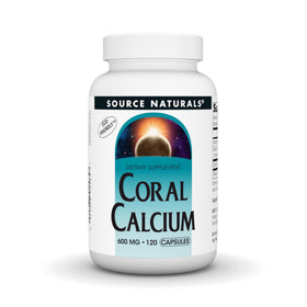 Source Naturals Coral Calcium 600mg 120 capsules front view