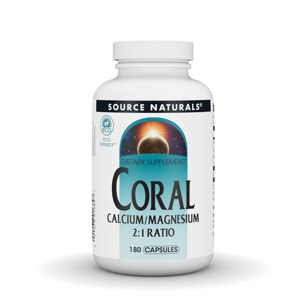 Source Naturals Coral Calcium/Magnésium 180 Capsules, vue de face