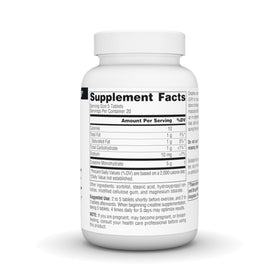 Source Naturals Créatine Monohydrate comprimés sur une surface