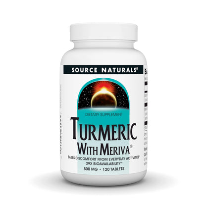 Source Naturals Curcuma avec Meriva 500mg 120 comprimés, vue avant