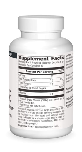 Source Naturals D-Ribose 200 g cuillère à café