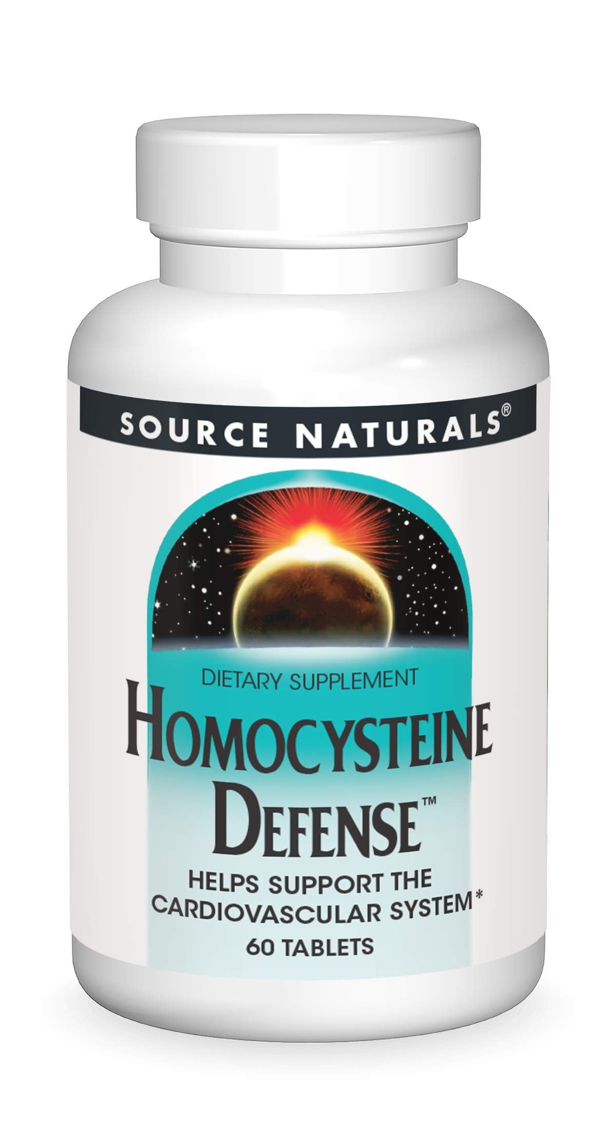Source Naturals Défense Homocystéine 60 comprimés vue de face