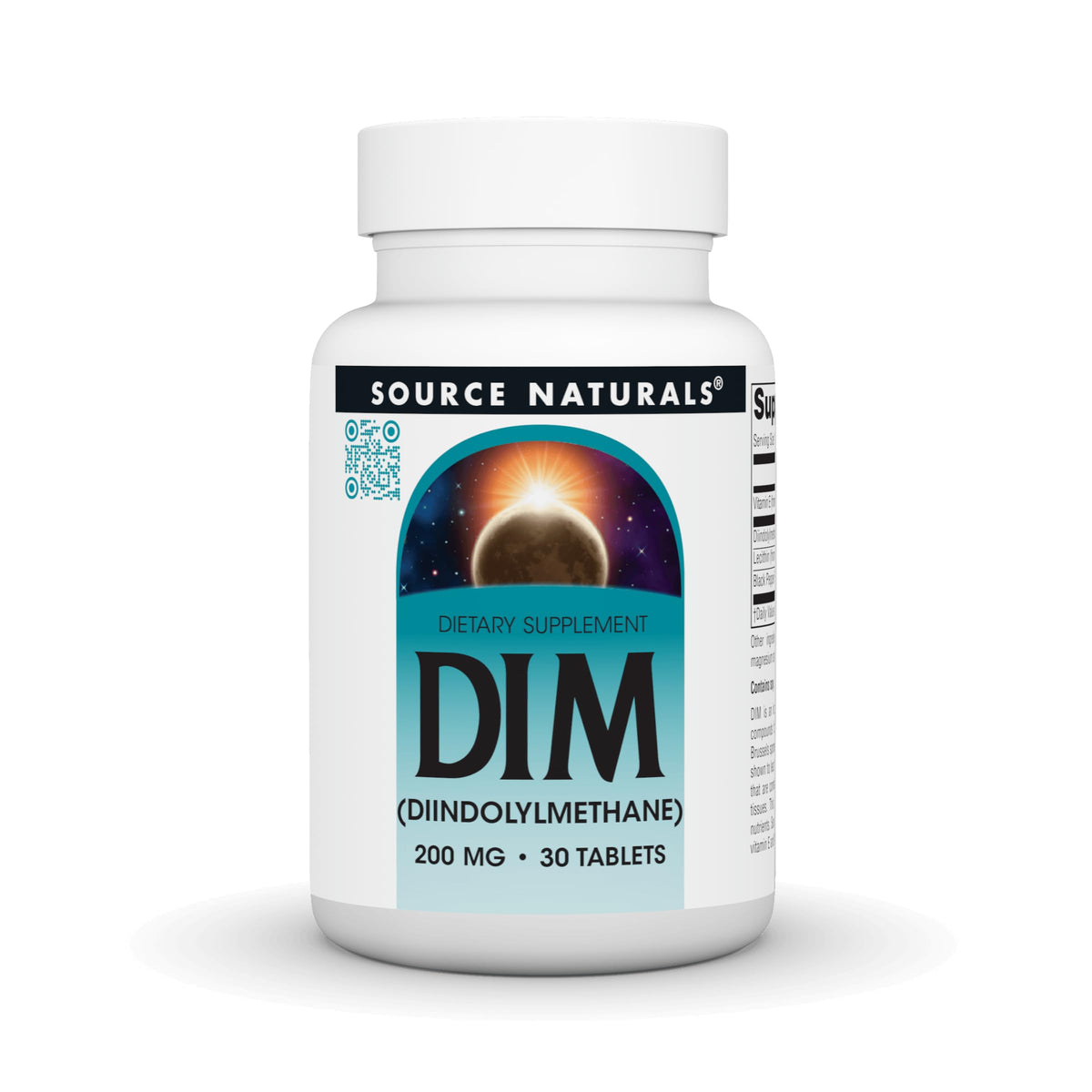 Source Naturals DIM 200mg comprimés végétariens vue avant