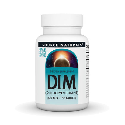 Source Naturals DIM 200mg comprimés végétariens vue avant