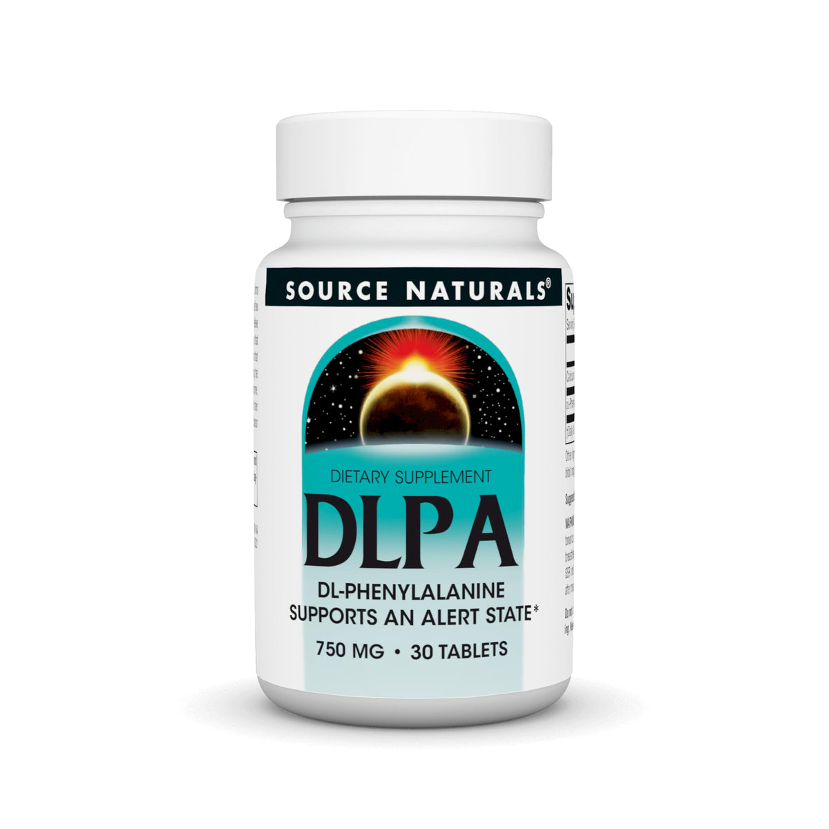 Source Naturals DLPA DL-Phenylalanine 750 mg comprimés en boîte