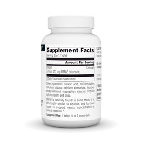 Source Naturals DMAE comprimés sur un fond neutre