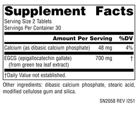 Source Naturals EGCG 350 mg comprimés avec emballage, vue de côté
