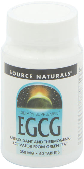 Source Naturals EGCG 350 mg, étiquette avec ingrédients