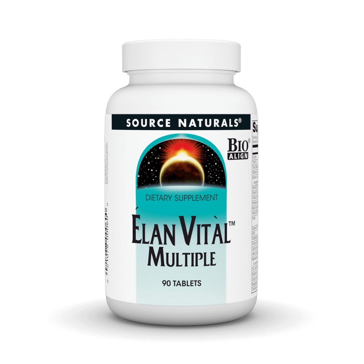 Source Naturals Elan Vital Multivitamines 90 comprimés vue de face
