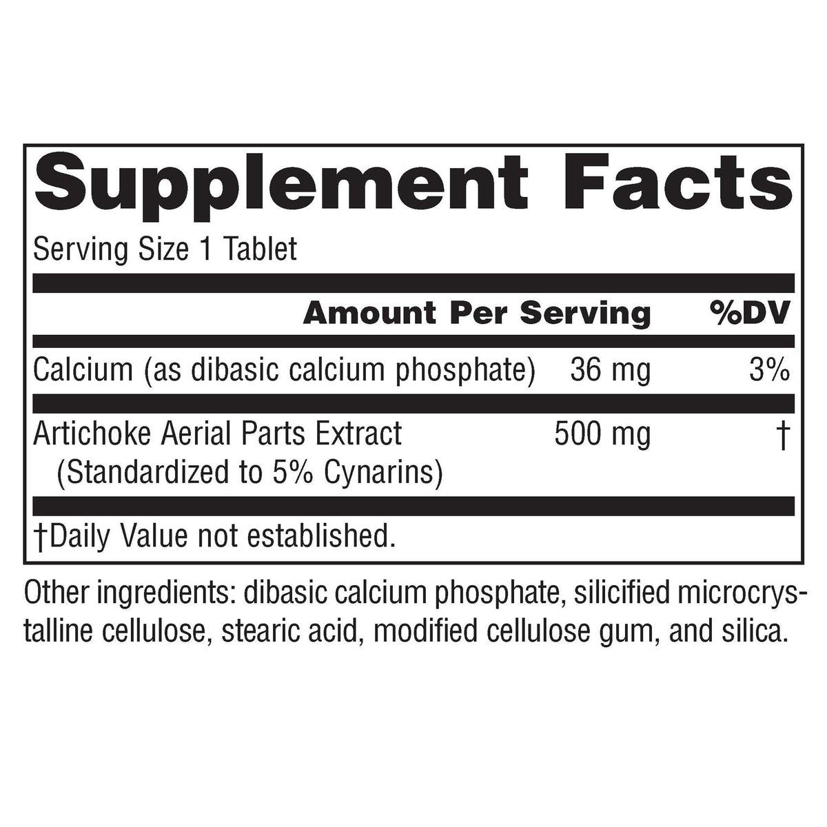Source Naturals Extrait d'Artichaut 500 mg comprimés sur une table