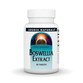 Source Naturals Extrait de Boswellia 50 comprimés vue de face