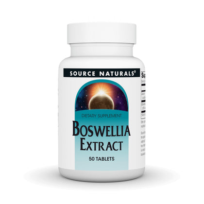 Source Naturals Extrait de Boswellia 50 comprimés vue de face