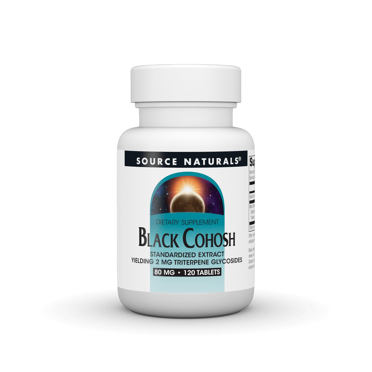 Source Naturals Extrait de Cimicifuga 120 comprimés, vue avant