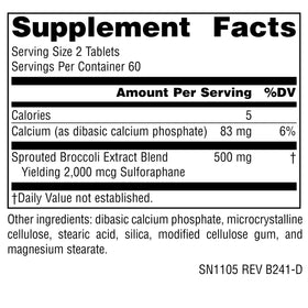 Source Naturals Extrait de Germes de Brocoli 250 mg - 120 Comprimés emballage