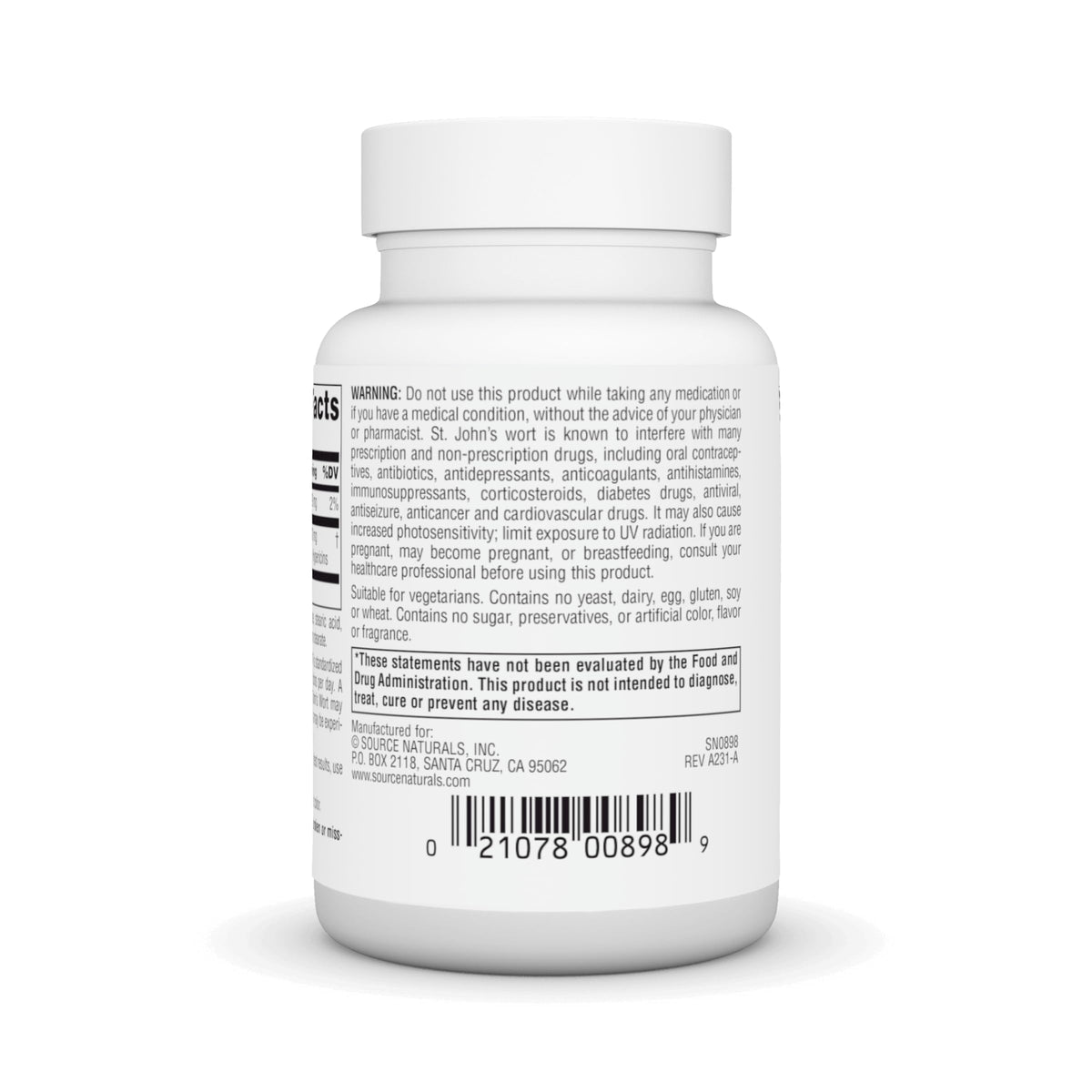 Source Naturals Extrait de Millepertuis 300 mg comprimés, prise en main