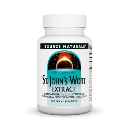 Source Naturals Extrait de Millepertuis 300 mg comprimés, vue de face
