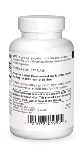 Source Naturals Extrait de Pépin de Raisin 200 mg capsules, vue arrière
