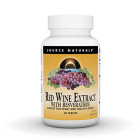Source Naturals Extrait de Vin Rouge 60 comprimés vue de face