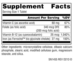 Source Naturals Ferrochel comprimés vegan avec étiquette