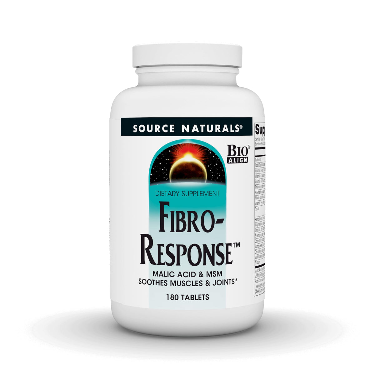 Source Naturals Fibro-Response 180 comprimés vue de face avec étiquette