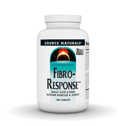 Source Naturals Fibro-Response 180 comprimés vue de face avec étiquette