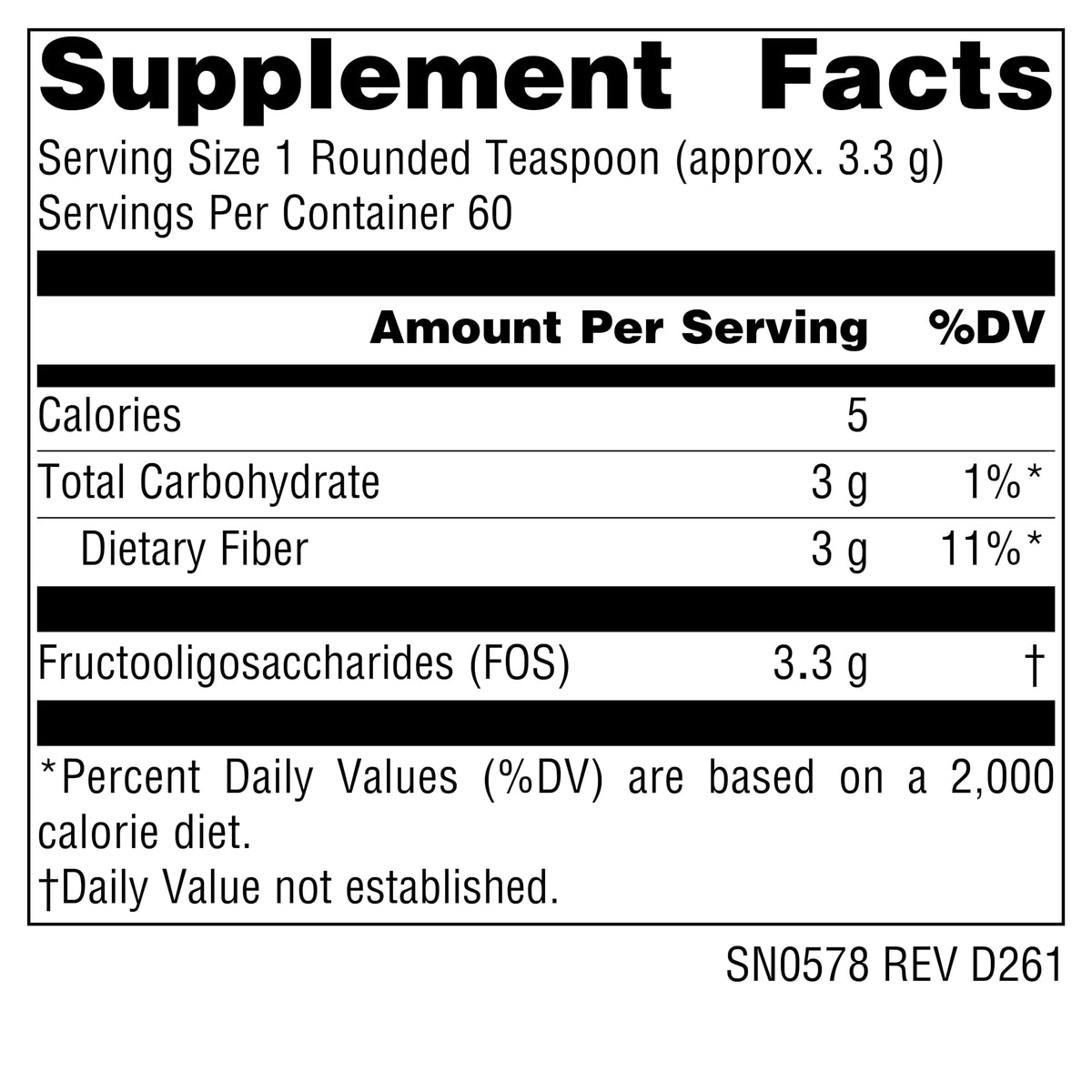 Source Naturals FOS Poudre Végétarienne 200g avec cuillère