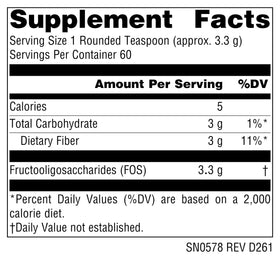 Source Naturals FOS Poudre Végétarienne 200g avec cuillère