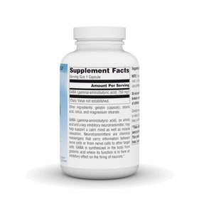Source Naturals GABA 750mg 180 capsules vue arrière