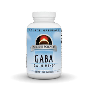 Source Naturals GABA 750mg 180 capsules vue de face