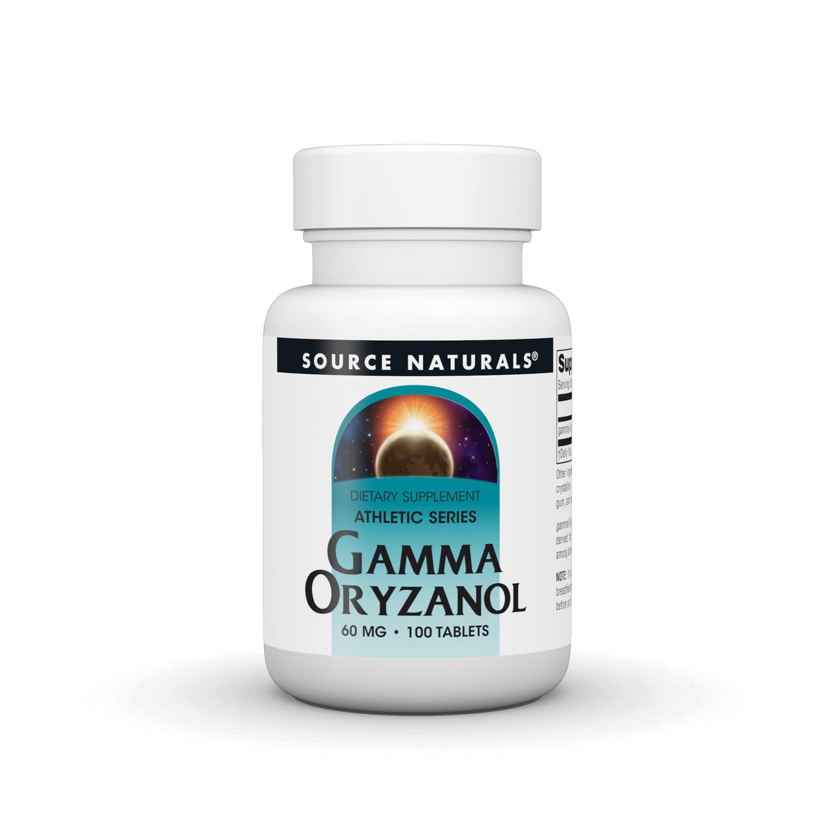 Source Naturals Gamma Oryzanol 60 mg 100 comprimés vue de face