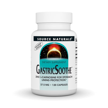 Source Naturals GastricSoothe Zinc L-Carnosine 120 gélules végétales, vue avant