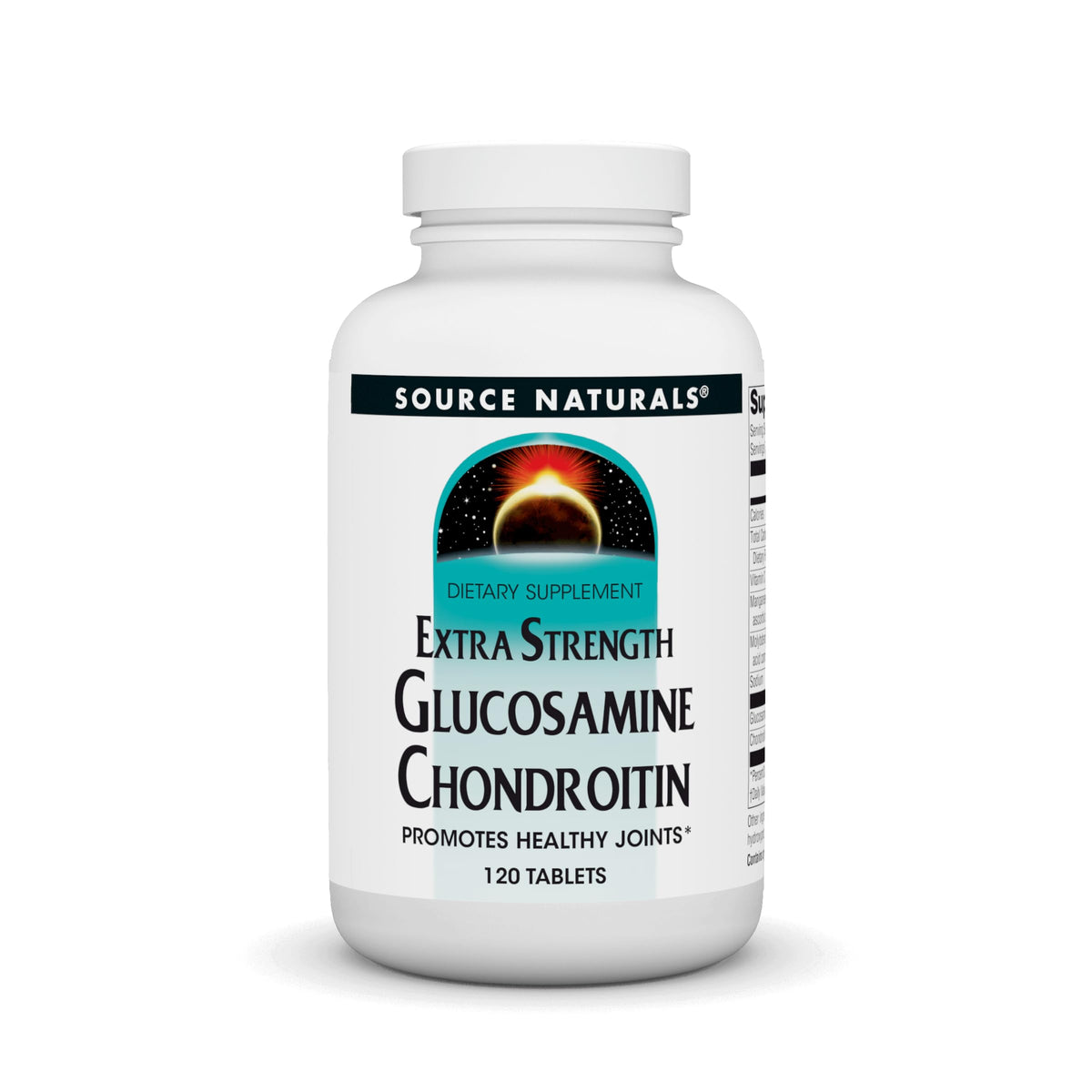 Source Naturals Glucosamine Chondroitin 120 comprimés, vue de face