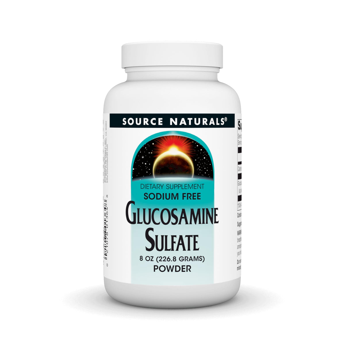 Source Naturals Glucosamine Sulfate 249g poudre vue avant