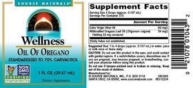 Source Naturals Huile d'Origan 30 ml sur fond naturel