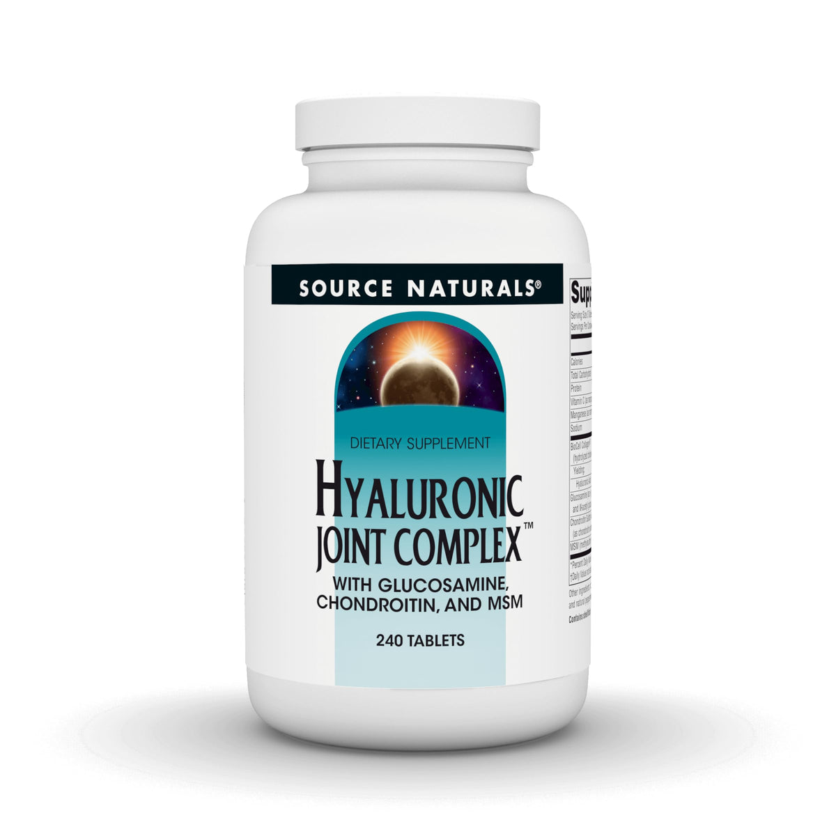 Source Naturals Hyaluronic Joint Complex 240 comprimés, vue de face