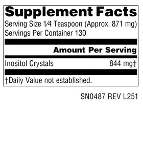 Source Naturals Inositol Pur 150g cristaux à l'intérieur du pot